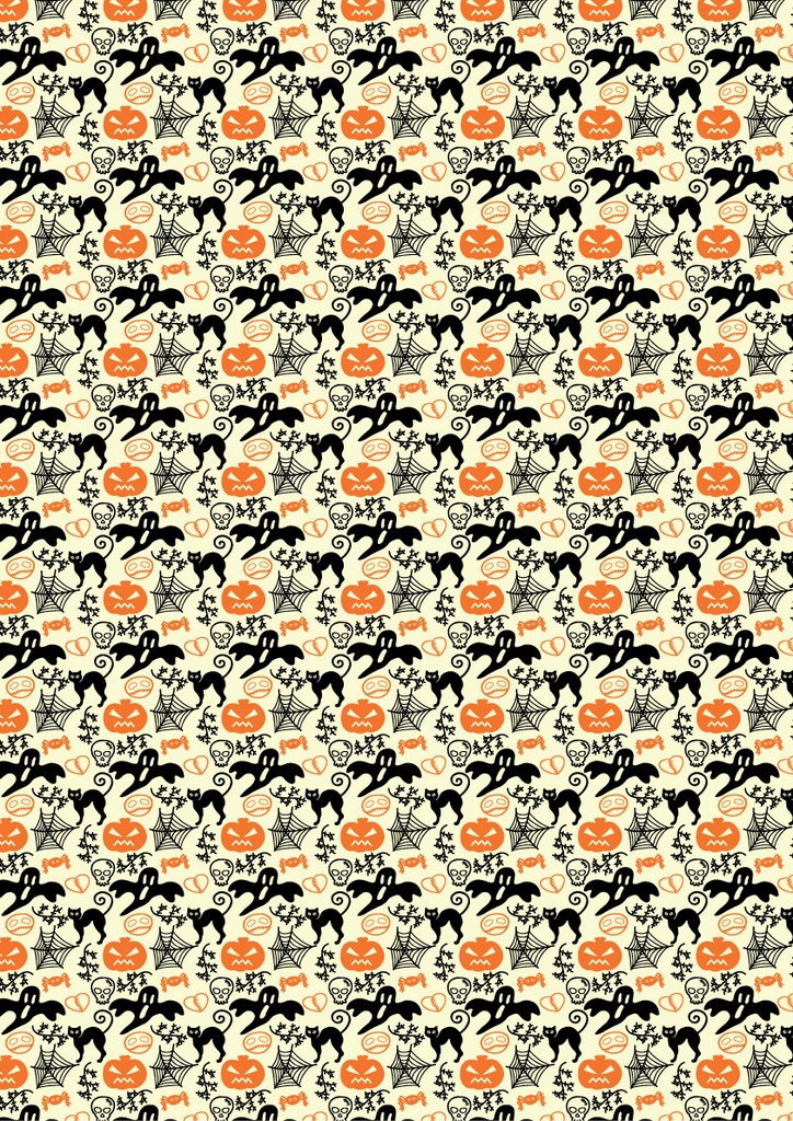 [Pack of Transfer Sheets] Halloween Pumpkin & Casper - 2 colors - for white chocolate